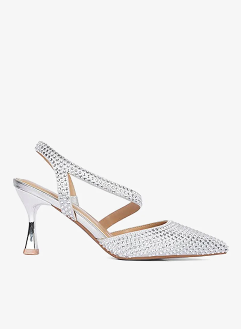 كابلي مولات نسائية سلينجباك بكعب متوسط ومزينة بأناقة