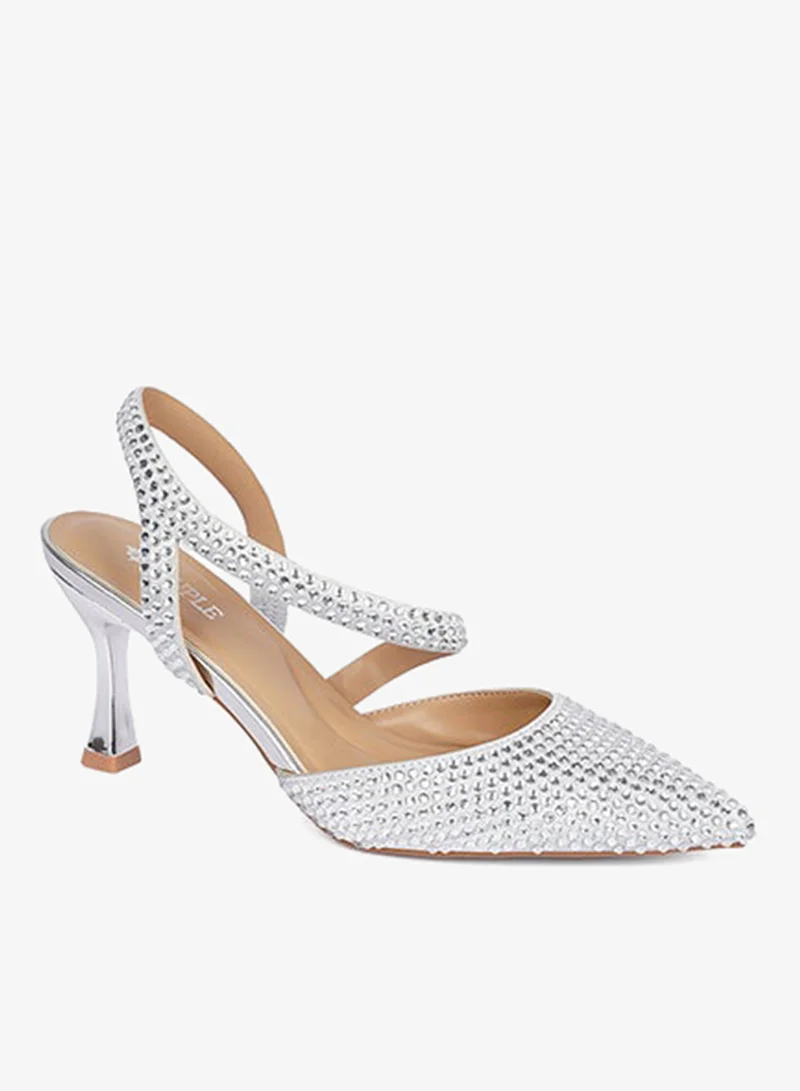 كابلي مولات نسائية سلينجباك بكعب متوسط ومزينة بأناقة