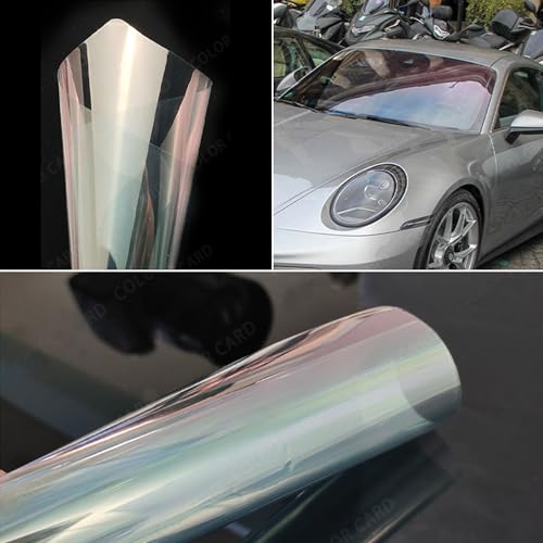 AuMoHall Red Blue Colorful Car Chameleon Windshield Tint Film 79.7% VLT Car Front Window Solar Protection Tint Color Change Window Film, 19.68" x 118.11" - Image 4