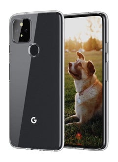 Generic جراب شفاف من مادة TPU الناعمة المرنة المقاومة للصدمات من السيليكون والمطاط الشفاف متوافق مع Google Pixel 5  - Image 1