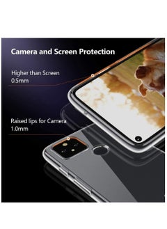 Generic جراب شفاف من مادة TPU الناعمة المرنة المقاومة للصدمات من السيليكون والمطاط الشفاف متوافق مع Google Pixel 5  - Image 3