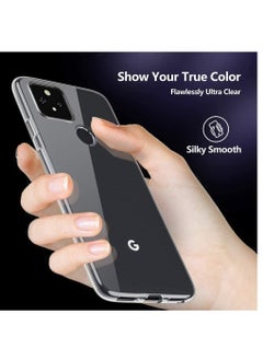 Generic جراب شفاف من مادة TPU الناعمة المرنة المقاومة للصدمات من السيليكون والمطاط الشفاف متوافق مع Google Pixel 5  - Image 5