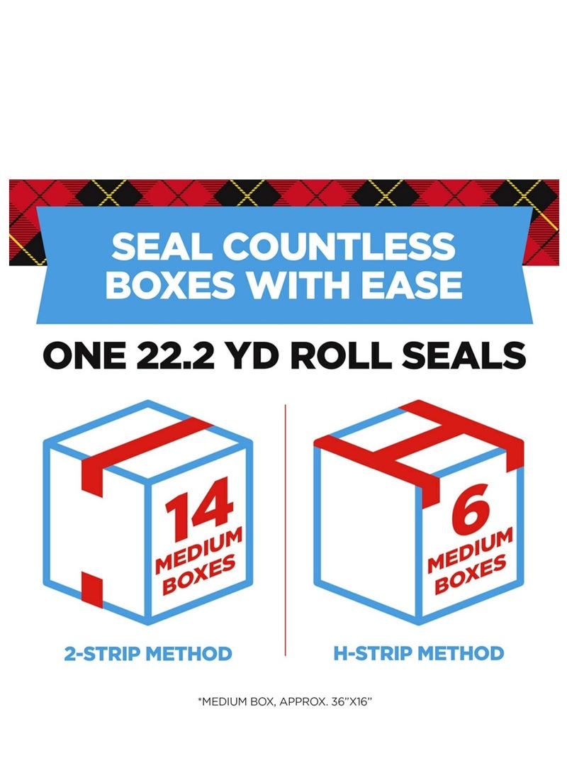 Scotch(R) Scotch Heavy Duty Shipping and Moving Packing Tape, Clear, Packing and Moving Supplies, 1.88 in. x 22.2 yd., 6 Tape Rolls with Dispensers  - Image 2
