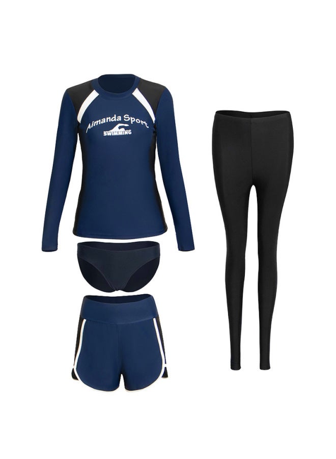 Couple's Swimwear Women's Long Sleeve Long Pants Three Or Four Piece Set Plus Size Outdoor Surfing Wetsuit Men's Separate Swimwear