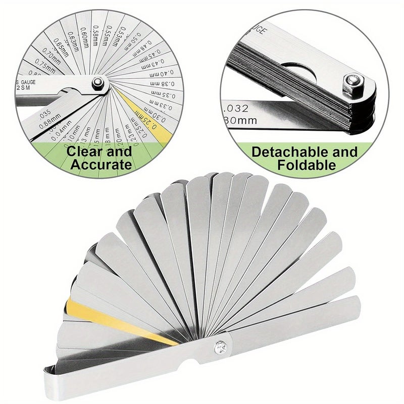 Silver Stainless Steel Feel Gauge And Thickness Gauge Set - Image 5
