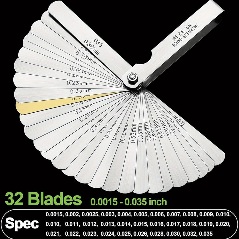 Silver Stainless Steel Feel Gauge And Thickness Gauge Set - Image 2