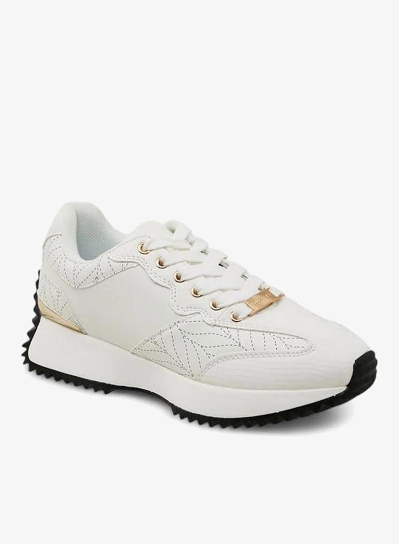 ELLE Women'S Panelled Lace-Up Sneakers