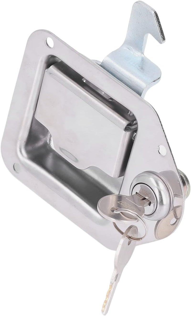 Focket Truck RV Toolbox Handle Latch Durable Stainless Steel Lock for Trailer ATV UTV, Silver Paddle Lock for All Small Compartment Doors - Image 3