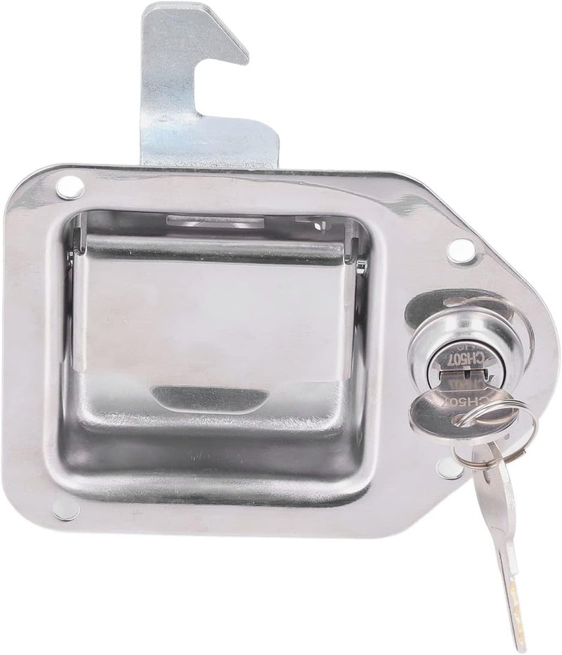 Focket Truck RV Toolbox Handle Latch Durable Stainless Steel Lock for Trailer ATV UTV, Silver Paddle Lock for All Small Compartment Doors - Image 4
