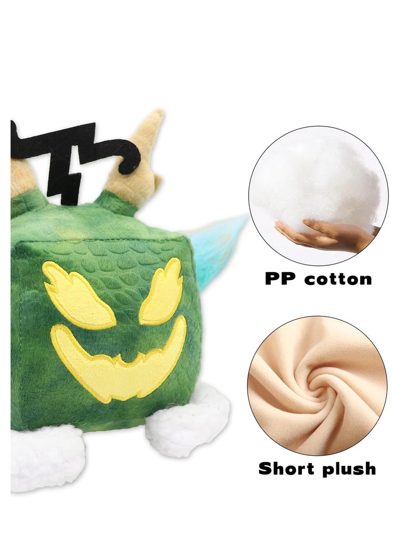 Blox Fruits Plush, 6 inch Blox Plush Plushies Toys Stuffed Animal Plushie Doll, Soft Fruits Hugging Plush Pillow Toy, Collectible Gifts for Kids Fans Aldults Birthday (Dragon) (Green) - Image 2