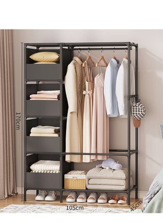 Portable Wardrobe Storage Closet Clothes Storage Cabinet with Curtain for Living Room Bedroom Clothes Room 40.55 x 16.73 x 65.35Inches - pzsku/Z674A8EEC51F711154D62Z/45/1746498222/eb46c350-f361-4824-8f23-fdcccd9f4b54