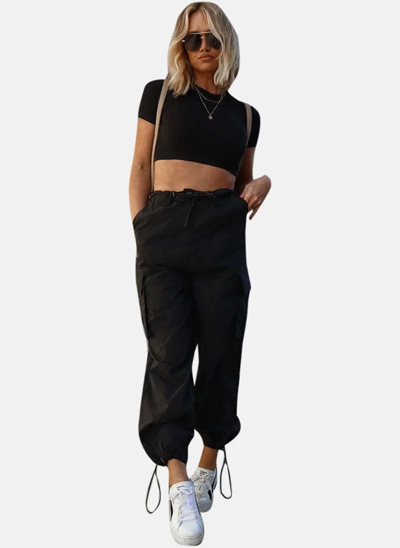 يونيكي Black High Rise Jogger Trousers