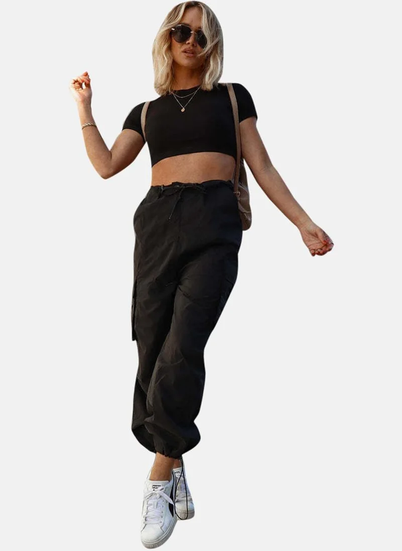 يونيكي Black High Rise Jogger Trousers