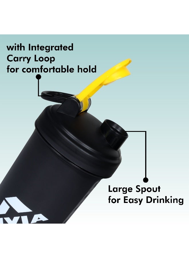 Nivia Street Plastic Shaker 750ML, 100% Leakproof, Ideal for Men & Women, Preworkout, BPA Free - Black - Image 4