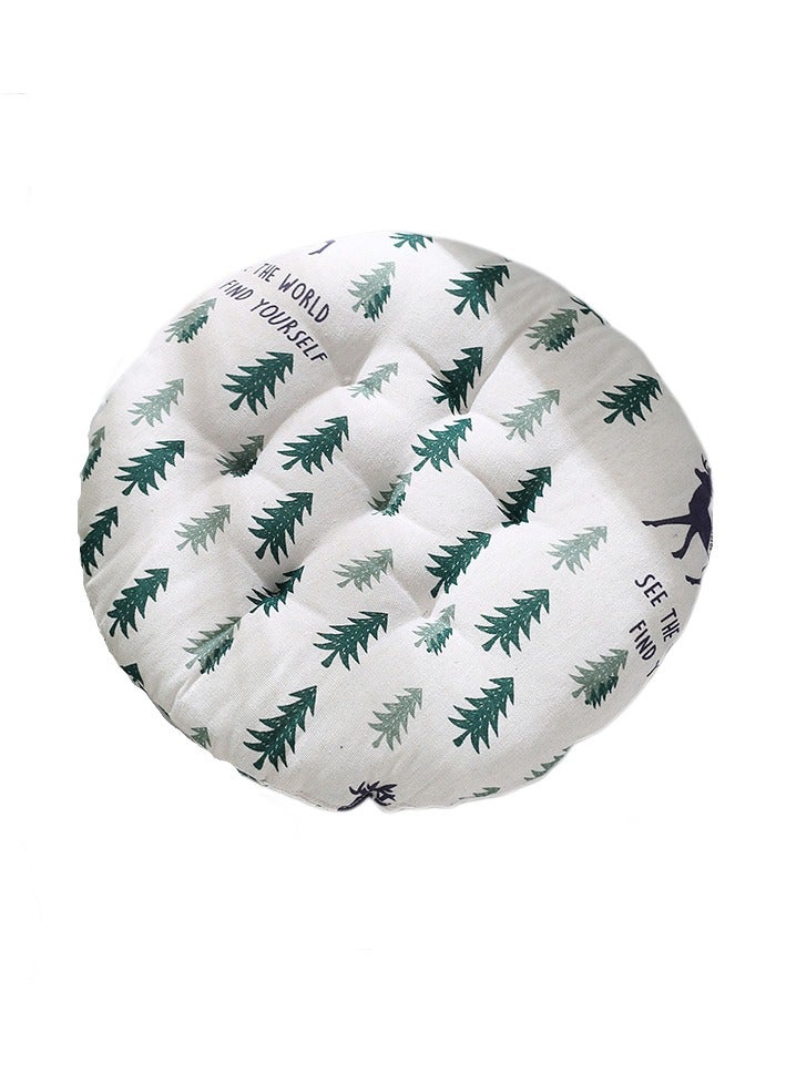 آنا وسادة دائرية مريحة مصنوعة من القطن والكتان للمنزل والمكتب تنفس - Image 1