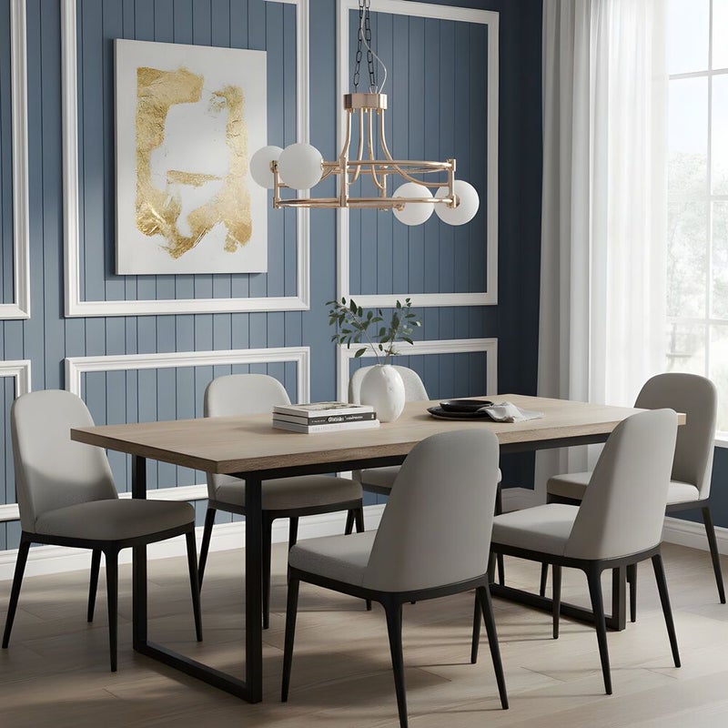 DANUBE HOME Swirl Modern Ceiling Lamp 60cm Contemporary Pendant Lamps Hanging Lanterns G9 Modern Design Indoor Lighting For Bedroom L60xW60xH40cm-French Gold - Image 1