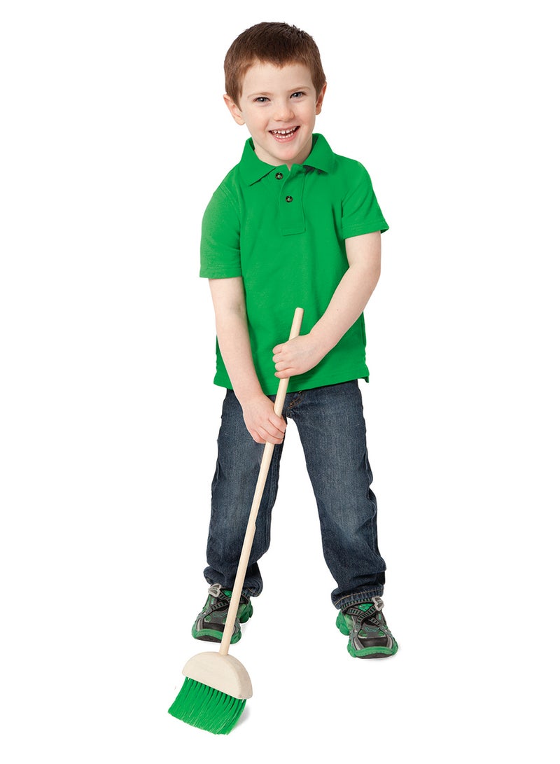 Melissa & Doug Dust! Sweep! Mop! 6-Piece Pretend Play Cleaning Set Broom, Duster, Kid-Sized Cleaning Toys For Boys and For Girls - Image 5