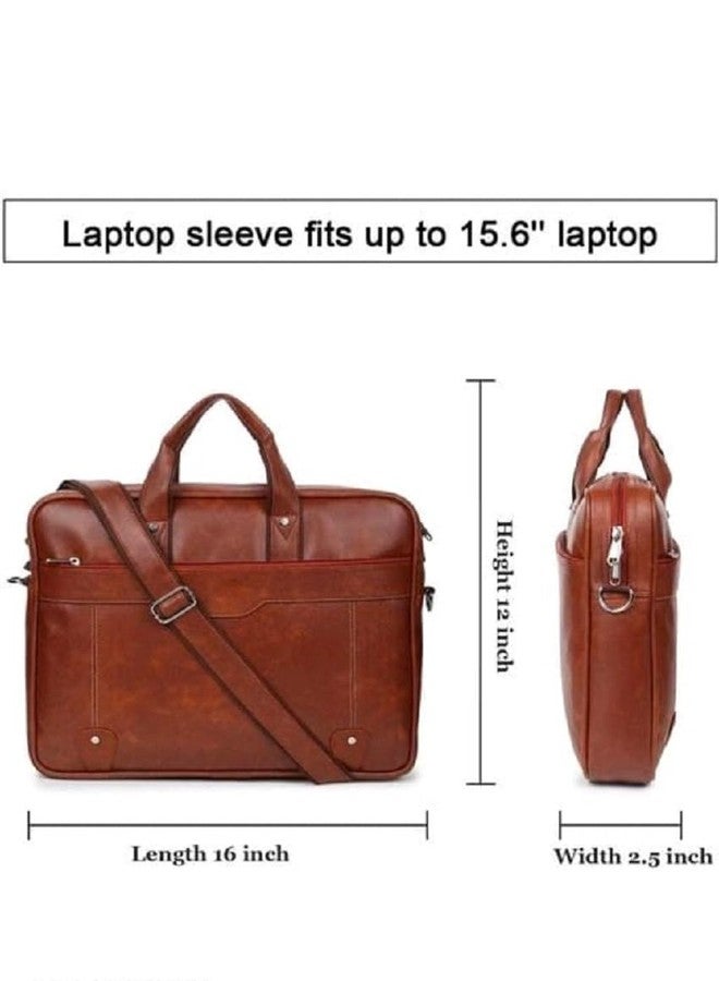 Stylbase Formal Briefcase, Messenger College Bag Ideal for INoteBook, ITablet, Laptop (up to 15 inches) | Unisex Handbag with Shoulder Strap (Brown) - Image 2