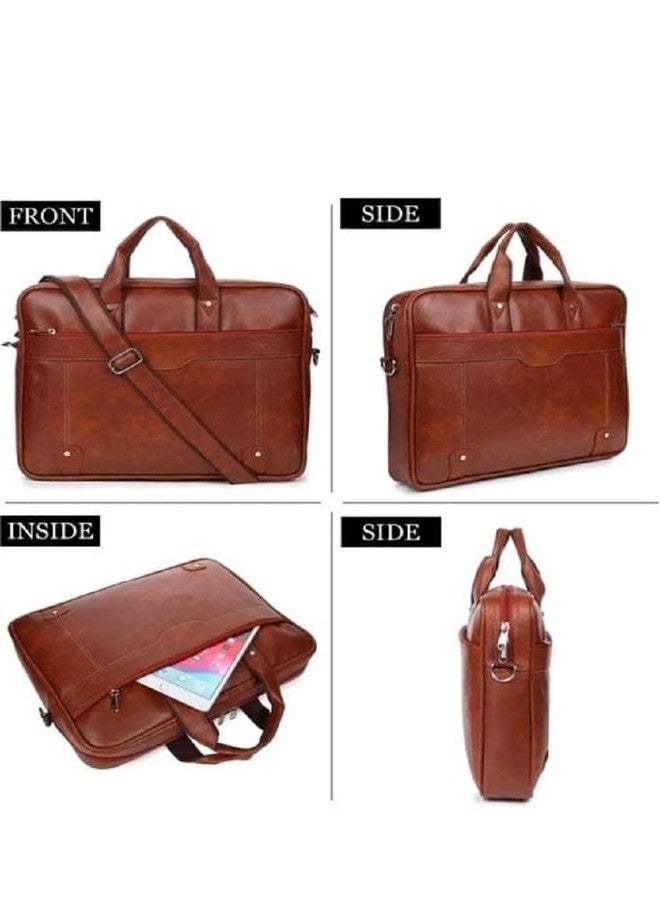 Stylbase Formal Briefcase, Messenger College Bag Ideal for INoteBook, ITablet, Laptop (up to 15 inches) | Unisex Handbag with Shoulder Strap (Brown) - Image 3