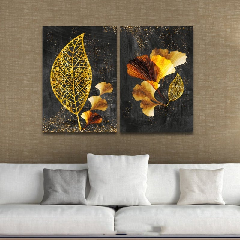 Marktna A double canvas painting with a modern design, total size 100 x 70 cm - Image 1