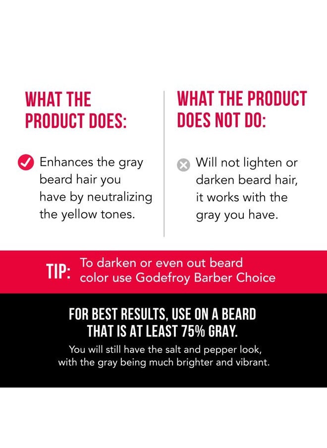 Godefroy Silver Fox Men's Silver And Gray Beard Brightener For Ethnic Hair Types, 3 Fluid Ounce  - Image 4