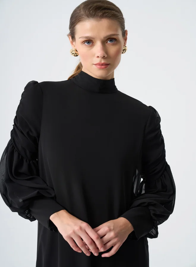 ميزال MIZALLE DRAPED CHIFFON DRESS