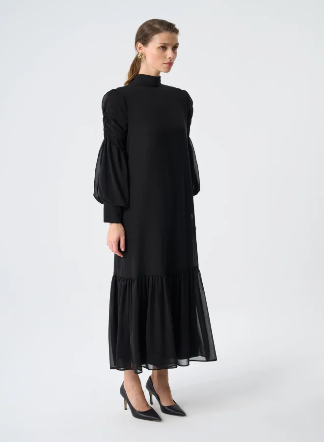 ميزال MIZALLE DRAPED CHIFFON DRESS