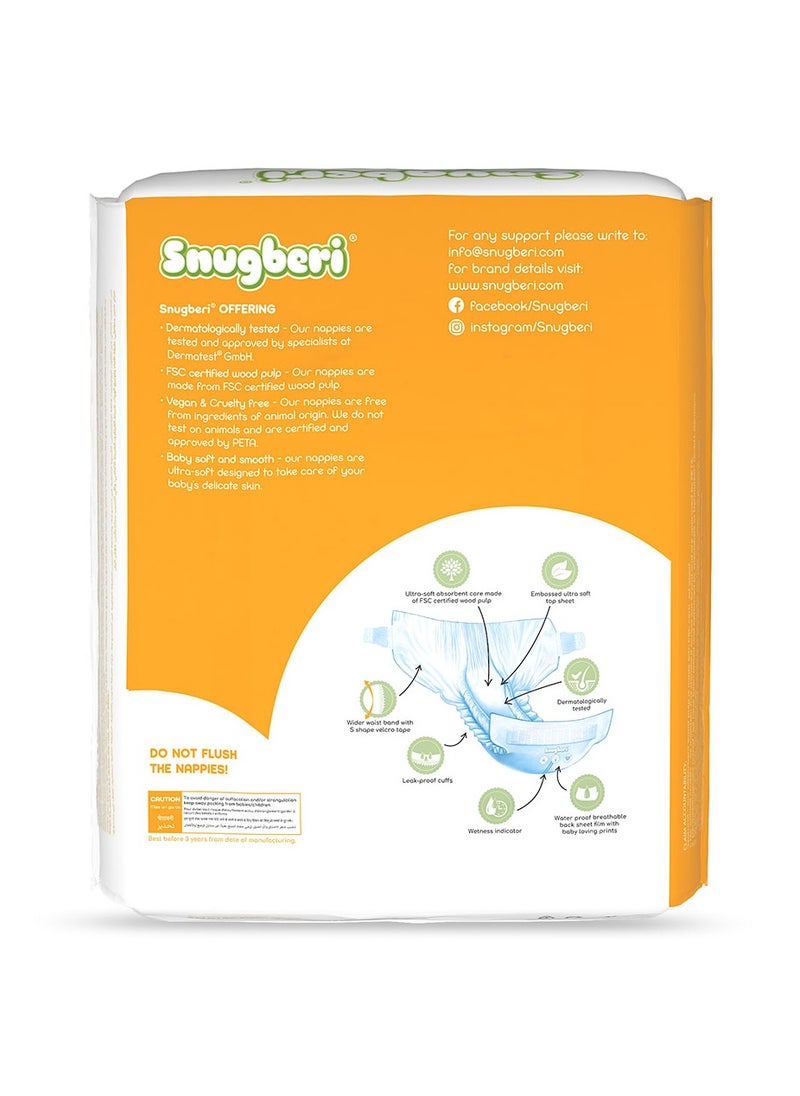 Snugberi Premium Eco-Friendly Chlorine Free Feather Soft Printed Diapers Made Of Natural Wood Pulp With Wetness Indicator Size 3 Medium 6-9 Kg - Mega Pack 70'S  - Image 3