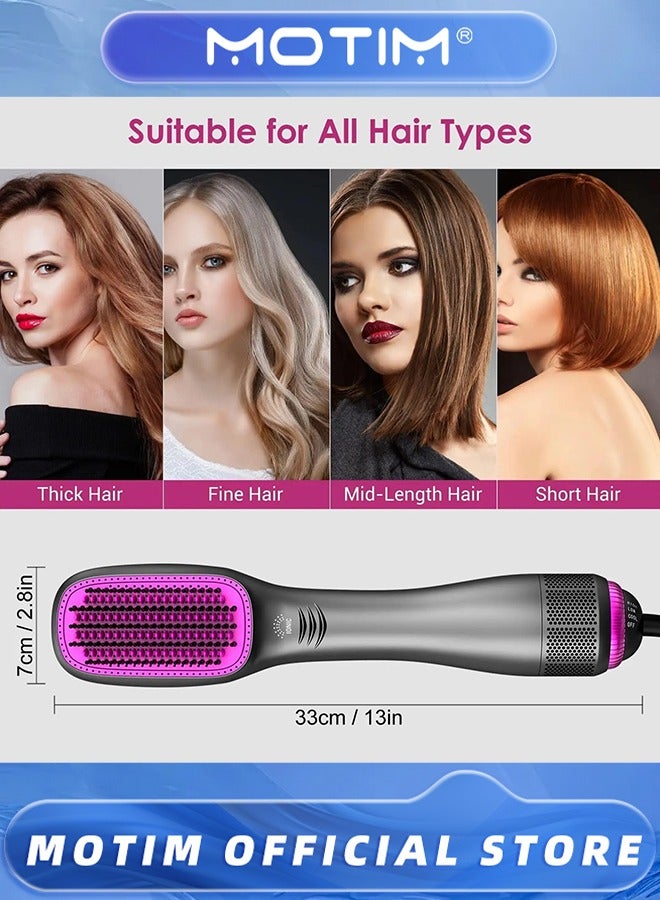 موتيم فرشاة مجفف الشعر 3 في 1 وفرشاة فرد الشعر ، فرشاة الهواء الساخن الأيونية التورمالين الخزفية لجميع أنواع الشعر - Image 5