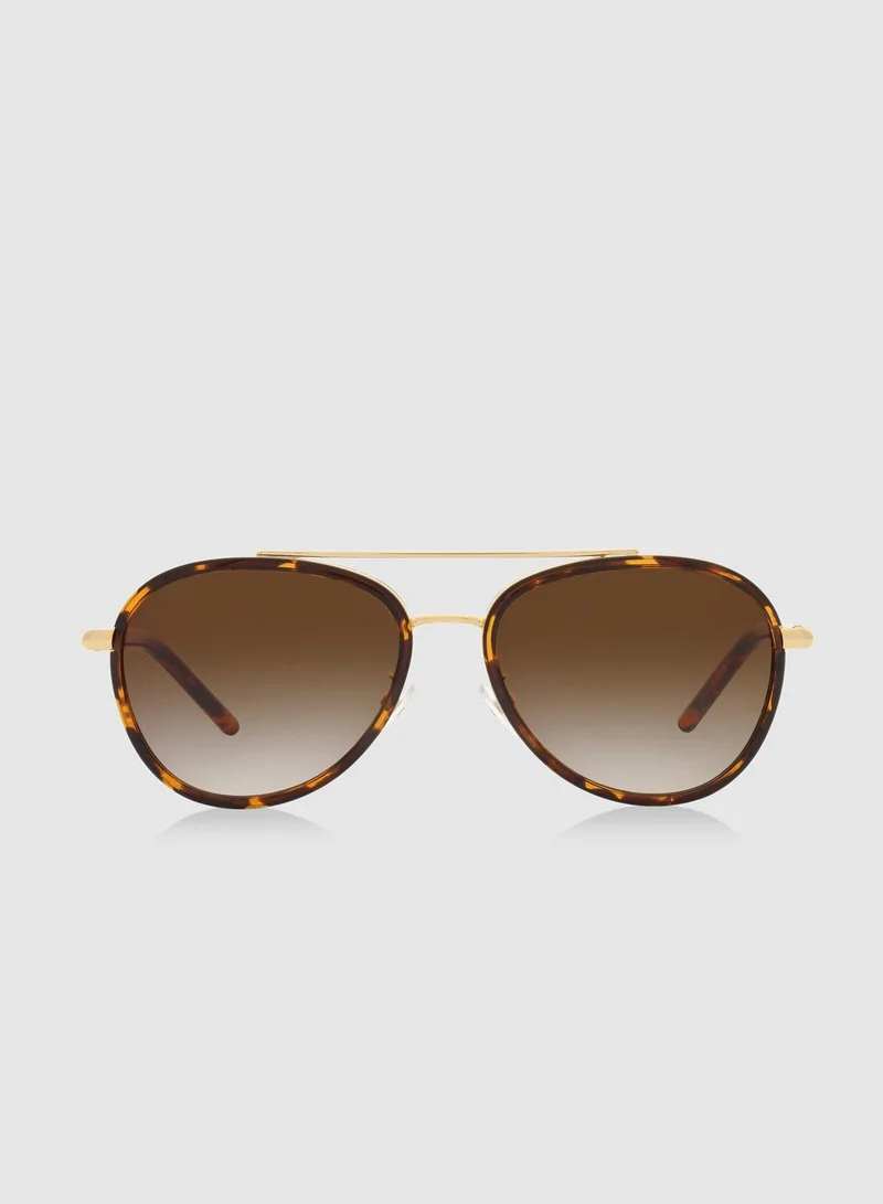 Tory Burch 0Ty6089 Aviator Sunglasses