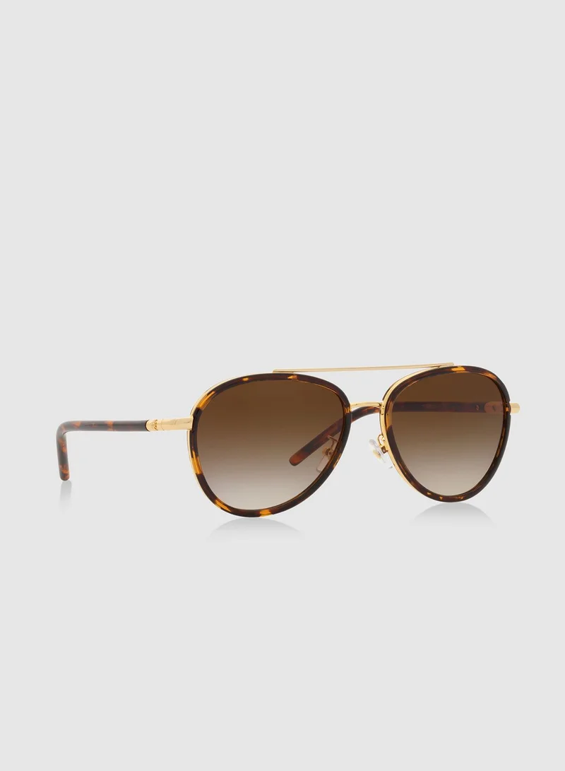Tory Burch 0Ty6089 Aviator Sunglasses