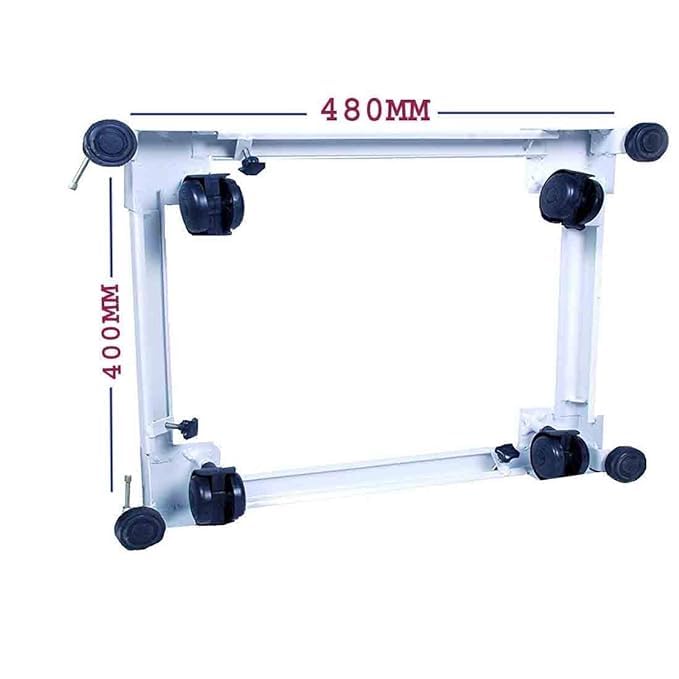 Safe Choice Washing Machine Stand Trolley with Wheels for Top Load Front Load Fully Automatic Washing Machine Fridge and Dishwasher Stand Adjustable Metal Stand White 160Kg - Image 2