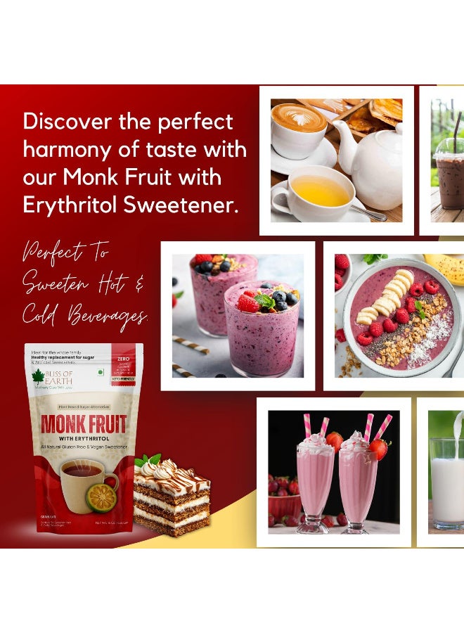 بليس اوف ايرث 1 رطل من محلّي فاكهة المونك مع إريثريتول (454 جم) 1 بديل سكر بدون سعرات حرارية - Image 4