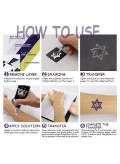 COAZON Tattoo Stencil Transfer Solution , Tattoo Hold Lock Solution , No Blood Line or Gray Line Required , Stencil Stuff Solution 150ml  - Image 3