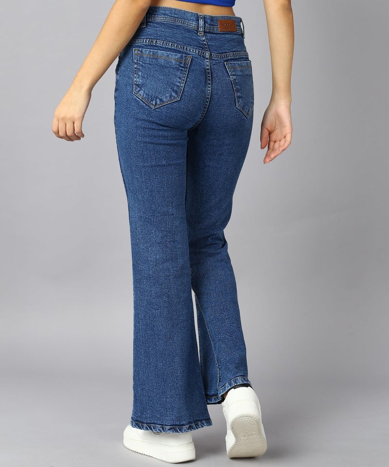 Nifty Women's Denim Wide Leg Jeans (Jean_1452_BTA_36_Medium_Blue_36) - Image 5