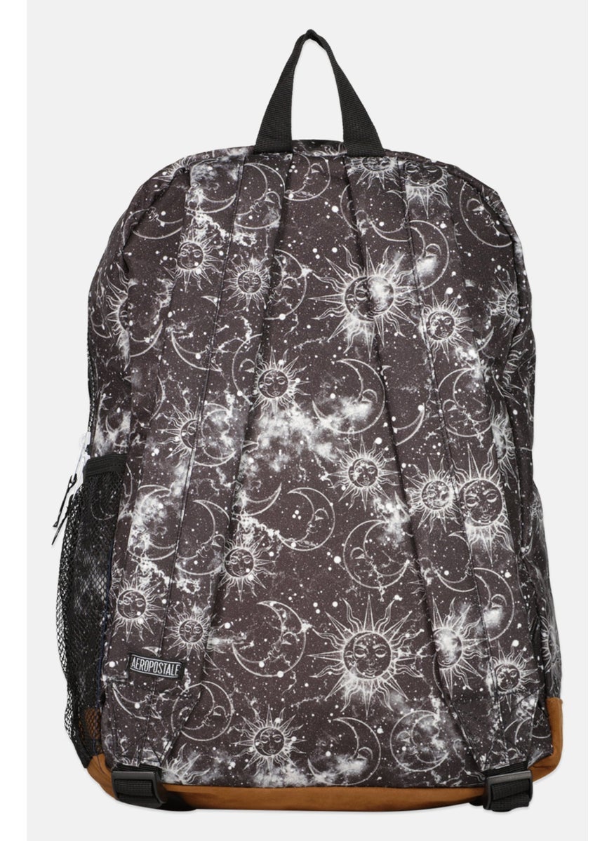 Aeropostale Women Celestial Sky Print Backpack 32 L x 44 H x 13 W cm, Washed Black  - Image 3