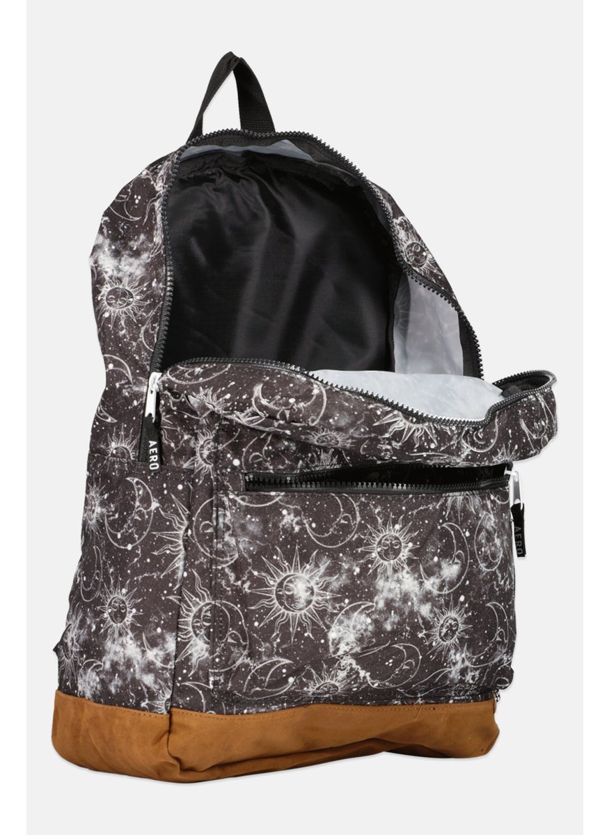 Aeropostale Women Celestial Sky Print Backpack 32 L x 44 H x 13 W cm, Washed Black  - Image 4