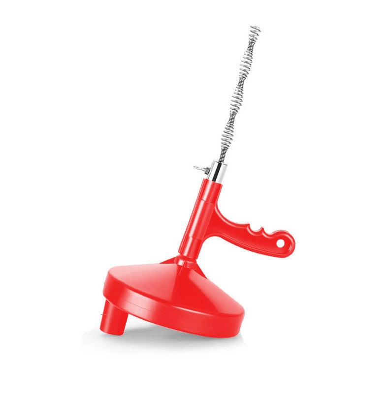 Generic Manual Toilet Drain Cleaner Spring Tool red ordinary style 