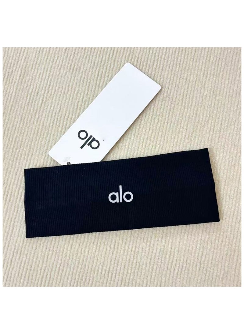 alo ALO Yoga Headband - Elastic - Fitness Outdoor - Sports - Anti-slip - Sticky Headband - Black - Image 2