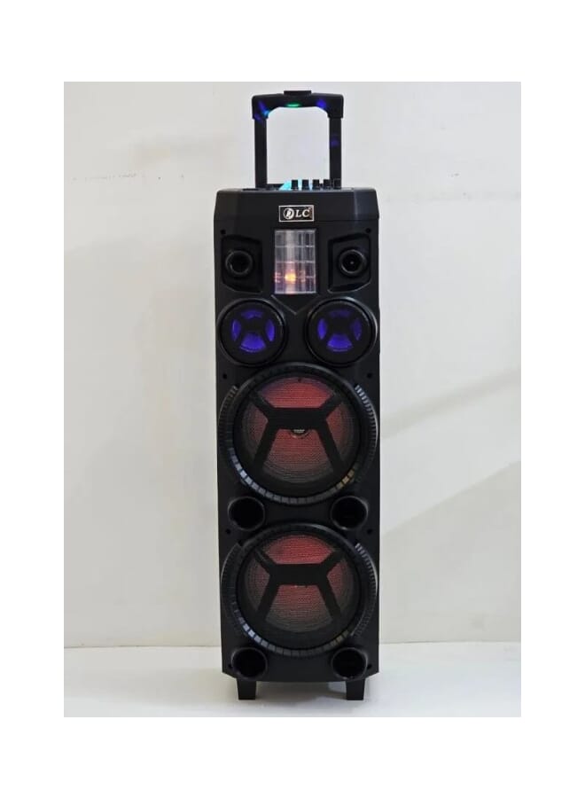 DLC DLC Hi-Fi Colorful Atmosphere Lights Trolley Speaker With BT/FM/USB/TF/AUX Microphone And Remote DLC-32289  - Image 2