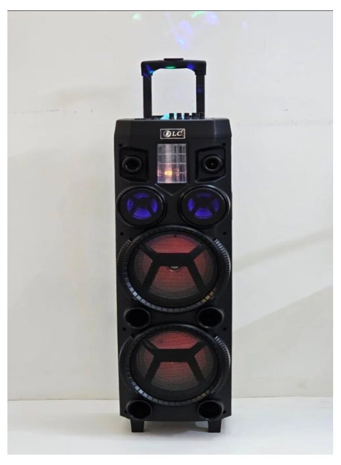 DLC DLC Hi-Fi Colorful Atmosphere Lights Trolley Speaker With BT/FM/USB/TF/AUX Microphone And Remote DLC-32289  - Image 1