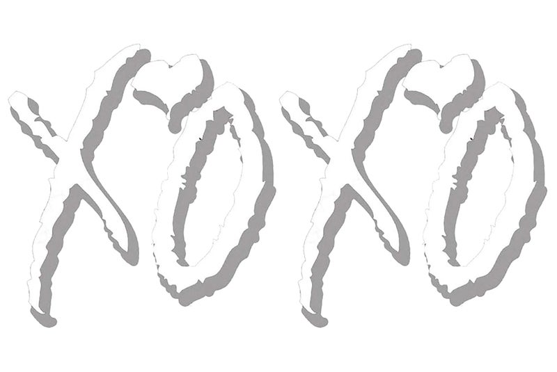 ASTUTE GRACE AG XO XO Sticker White Die Cut Decal Hugs and Kisses Design 6 Inch for Car Truck Window Laptop Wall 2 Pack - Image 3