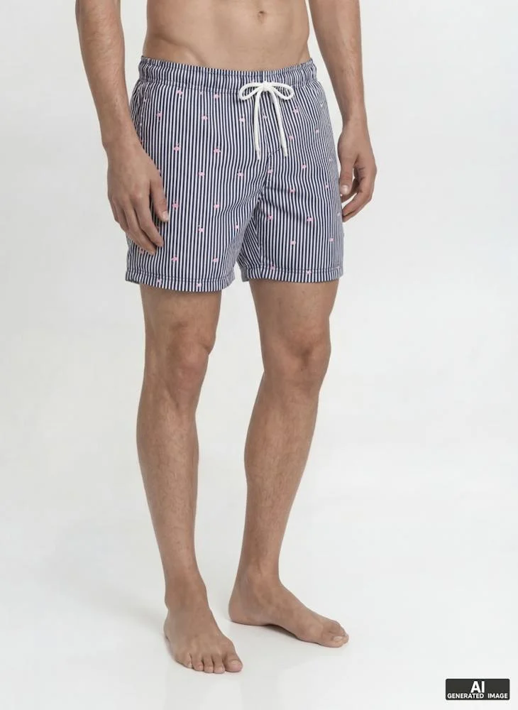 JACK & JONES Striped Drawstring Swim Shorts