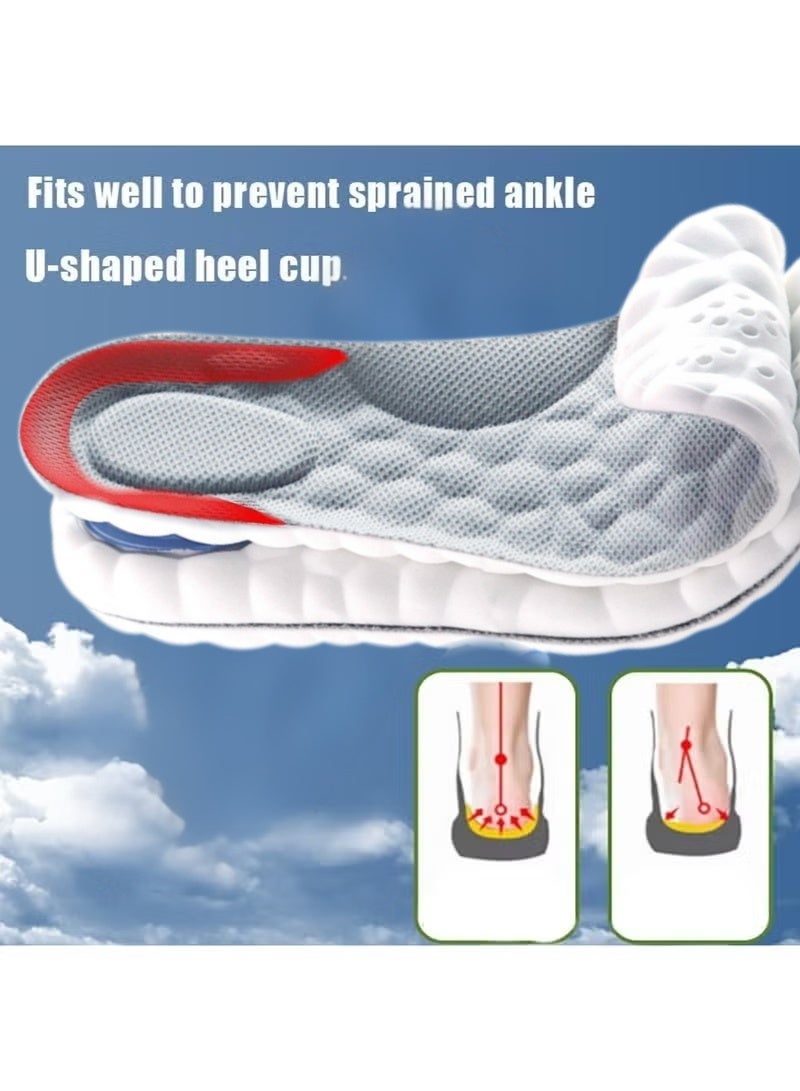 ZOOM Breathable Shock Sport Insole 36-44, Cut-To-Fit Shoe Air Cushion, Sweat-Absorbent, Comfort Insoles Relieve Foot Pain & Pressure, Cushioned Inserts for Women & Men, Suitable for Athletic Casual & Work Shoes - Image 5