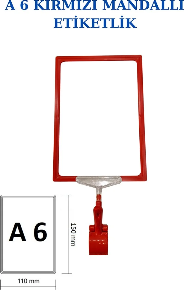 İstanbul Manken Istanbul Model 5 Pieces A6 Latch Shelf Label Basket Label Framed Label Holder Donkey Hanger