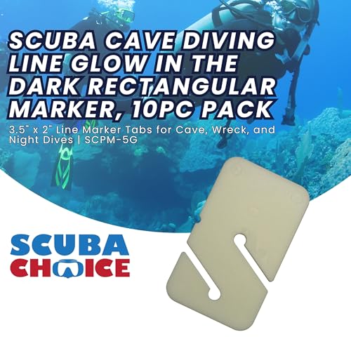 Scuba Choice SCPM-5G Cave Diving Line Glow in the Dark Rectangular Marker Pack, 10-Piece - Image 3