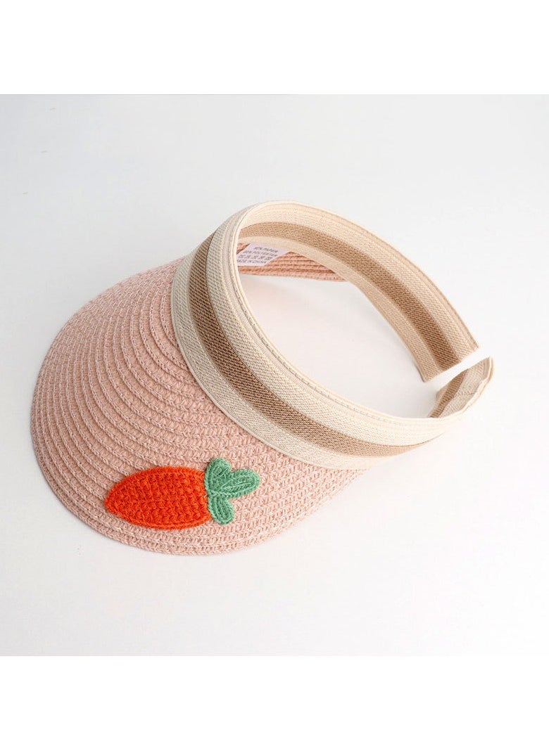 KUYING - New Children's Breathable Headless Sunshade Knitted Hat - Image 1
