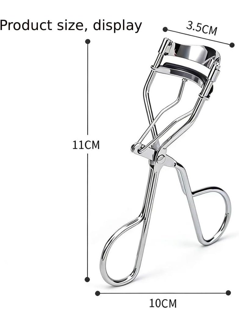 Myonly Professional Eyelash Curler - for All Eye Shapes - Classic Stainless Steel Design with Comfort Grip (Stainless Steel) - Image 2