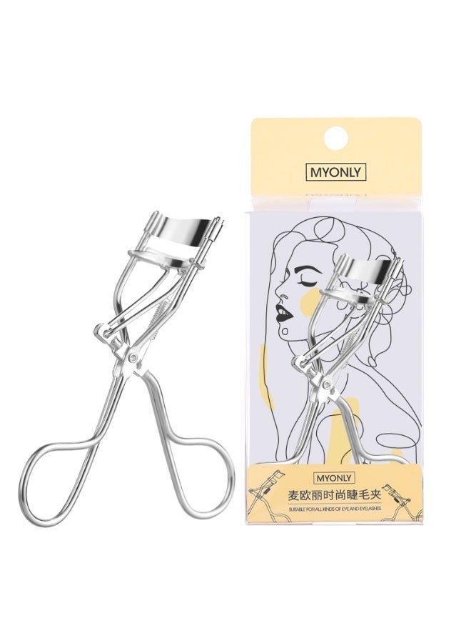 Myonly Professional Eyelash Curler - for All Eye Shapes - Classic Stainless Steel Design with Comfort Grip (Stainless Steel) - Image 1