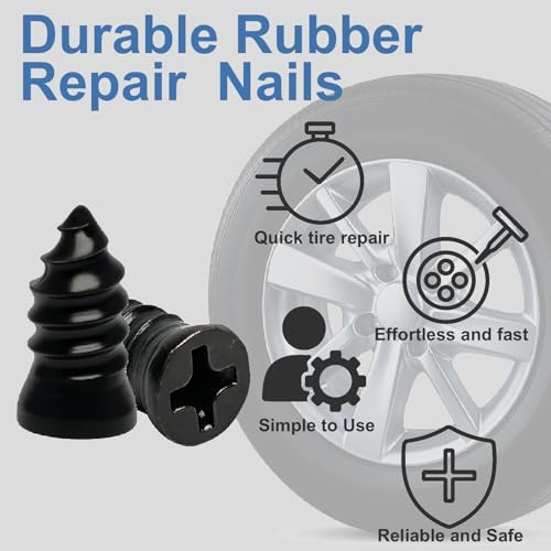 SYuXccfess 61 PCS Tire Repair Screws, Professional Tire Plugs Screw Type with a Screwdriver, Tire Repair Screws, Self-Service Screw in Tire Repair Plugs, Tire Plug Kit for Car, Motocycle, Truck, Tractor - Image 5